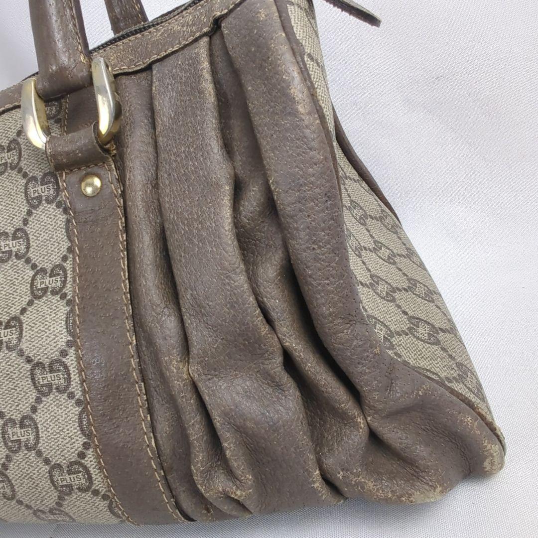 GUCCI グッチ プラス ミニ ボストンバッグ ハンドバッグ GG柄 ロゴ
