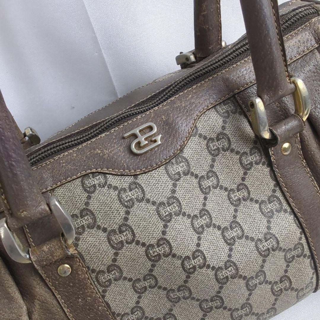 GUCCI グッチ プラス ミニ ボストンバッグ ハンドバッグ GG柄 ロゴ