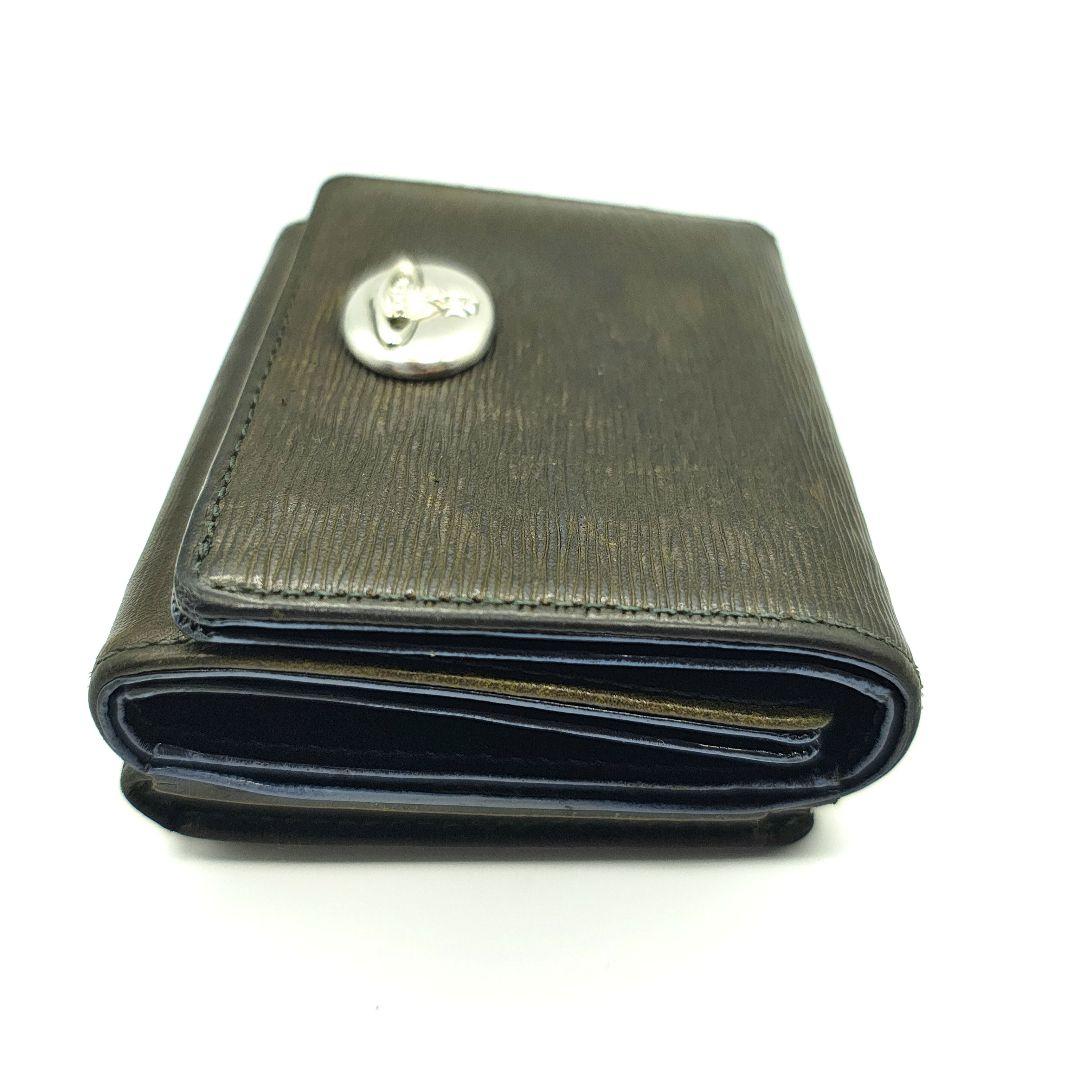 美品 ヴィヴィアンウエストウッド 三つ折り財布 がま口 レザー