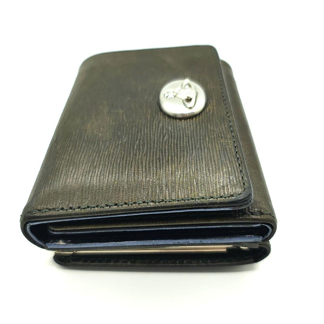 美品 ヴィヴィアンウエストウッド 三つ折り財布 がま口 レザー