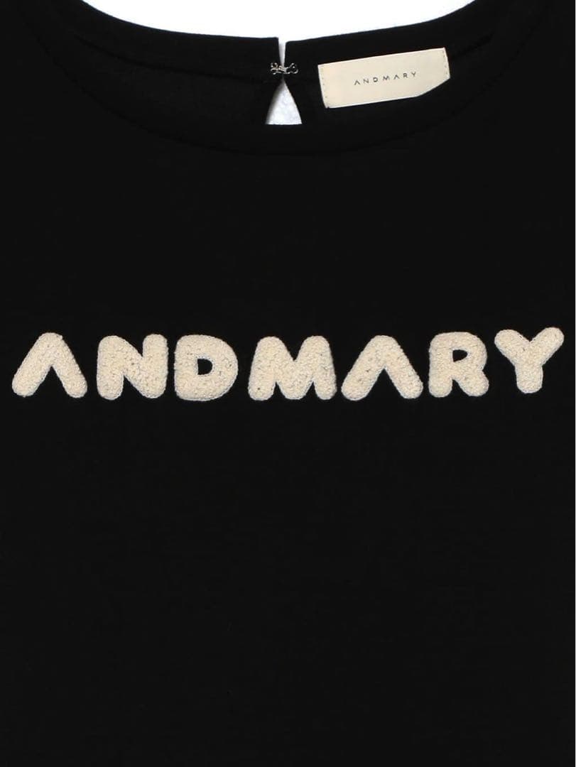 ブラック　ANDMARY Mary logo tops Tシャツ