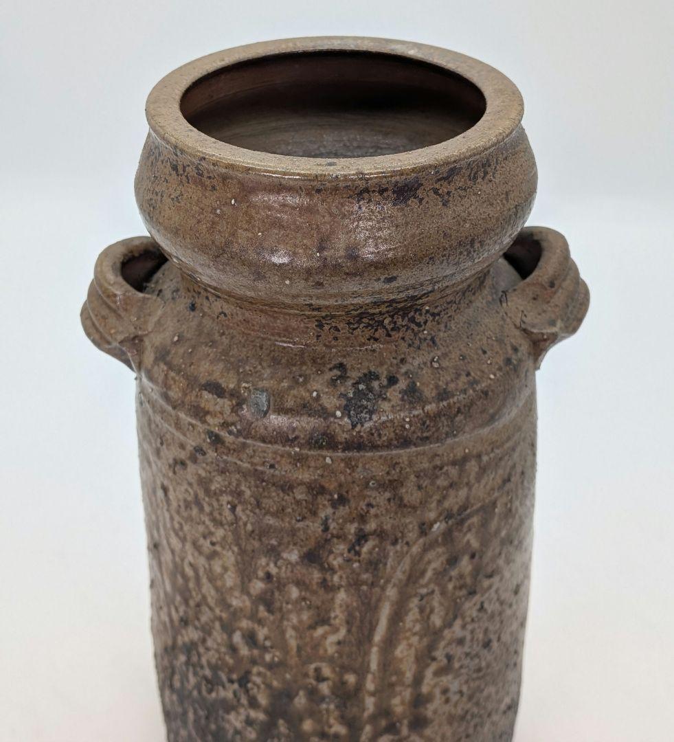 唐桶報徳 備前焼 耳付花入 共箱栞 花器 フラワーベース 花瓶 花生 華道具