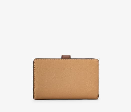 MICHAEL KORS／保存袋付き本革二つ折り財布新品未使用ベージュ系