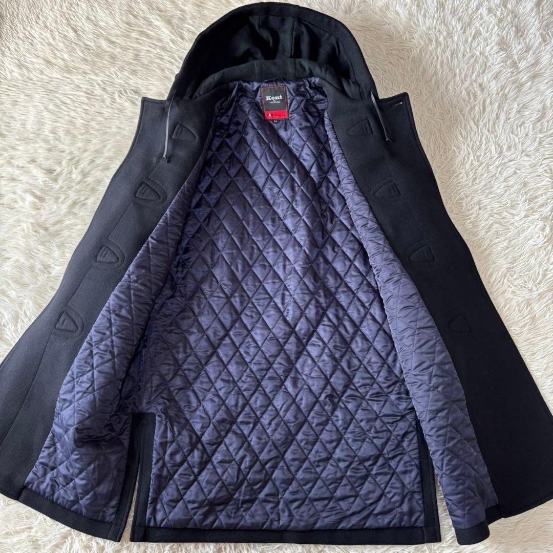 【美品】ケント　ヴァン　裏地キルティング　ウール　ロングダッフルコート