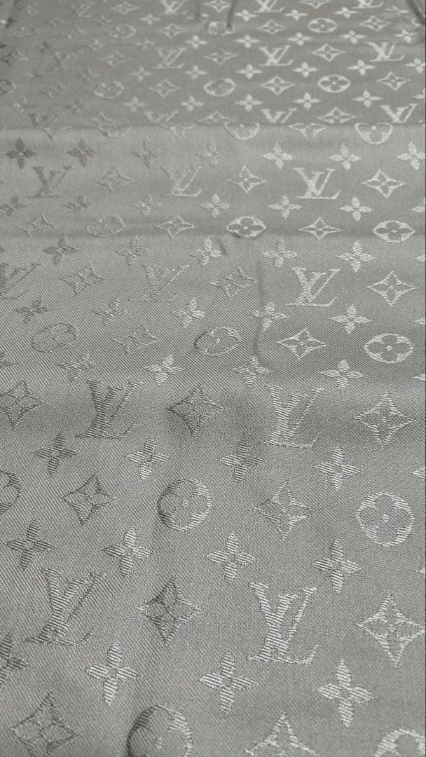 LOUIS VUITTON ショール・モノグラム グレージュ／グレー ストール
