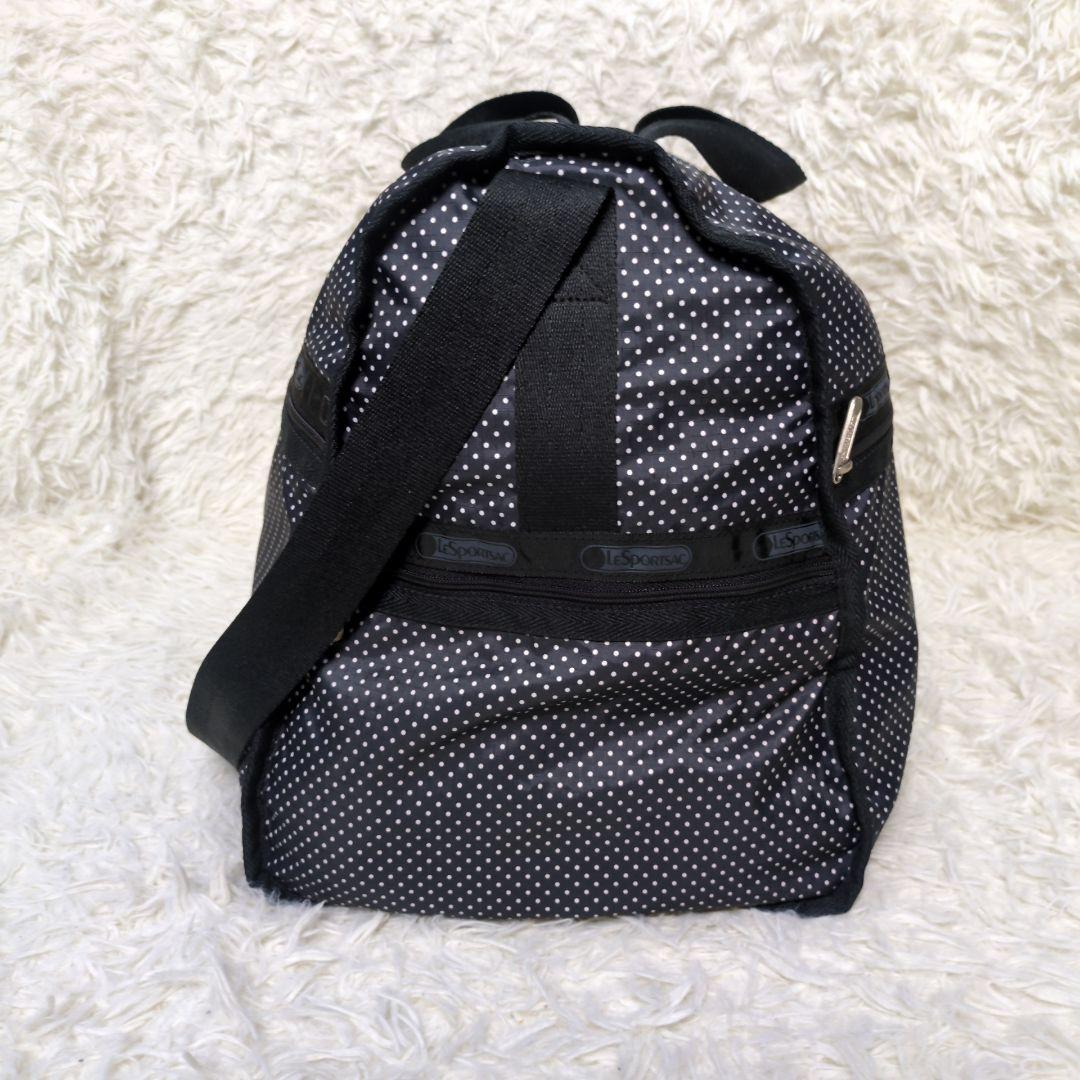 レスポートサック　ボストンバッグ　ブラック　ドット　2way　大容量　軽量
