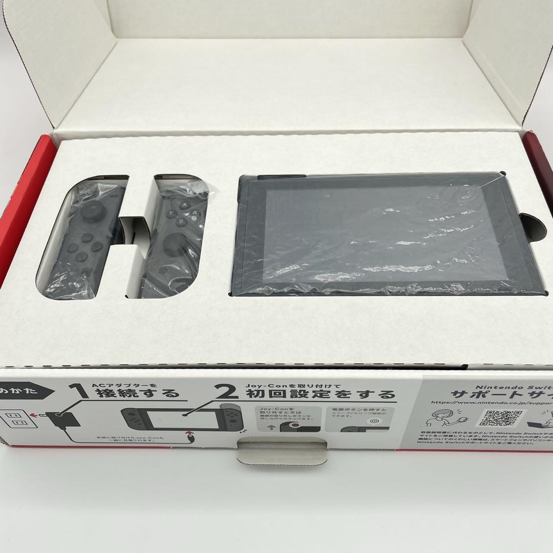 Nintendo Switch 本体 グレー 強化ガラスフィルム付き