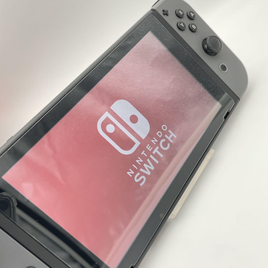 Nintendo Switch 本体 グレー 強化ガラスフィルム付き
