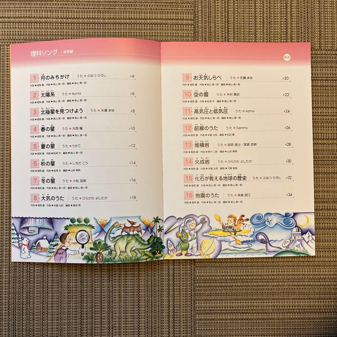 【美品】しちだ教育研究会 社会科ソング・理科ソング5冊（2025時点最新版）