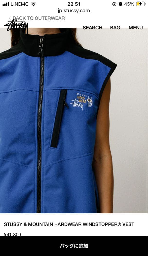 STÜSSY MOUNTAIN HARDWEAR WINDSTOPPER ベスト