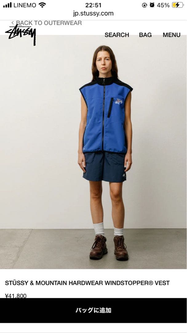 STÜSSY MOUNTAIN HARDWEAR WINDSTOPPER ベスト