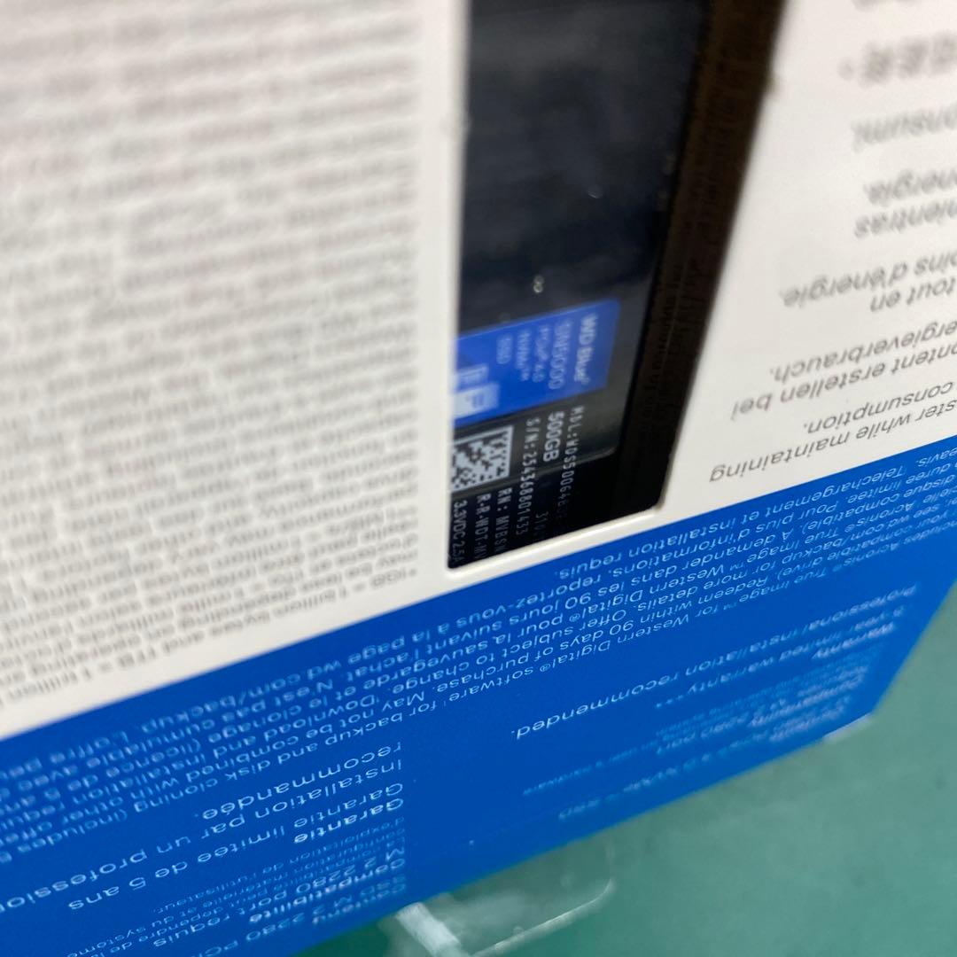新品未開封 m.2 NVMe 500GB SSD Western Digital