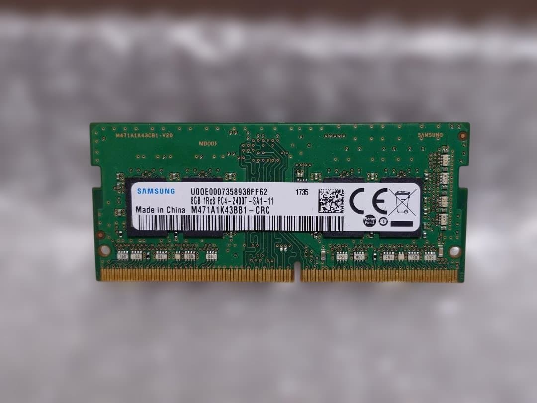 Samsung ノート用 DDR4 8GB X2枚 M471A1K43B38