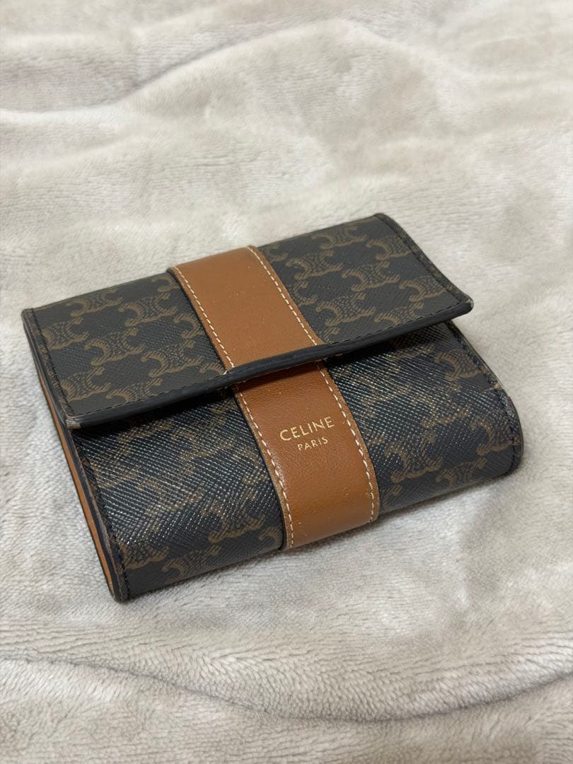 CELINE 三つ折り財布 ダークブラウン