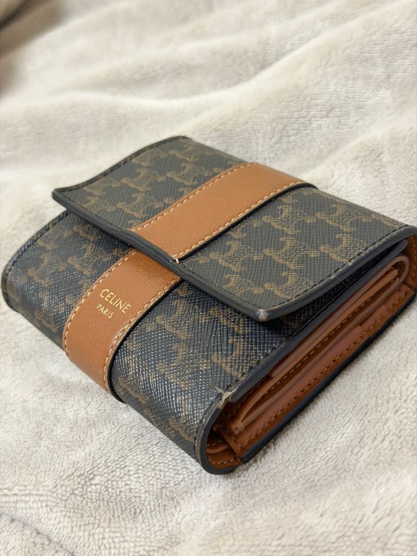 CELINE 三つ折り財布 ダークブラウン