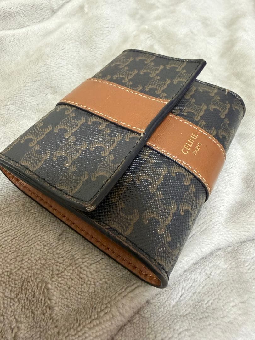 CELINE 三つ折り財布 ダークブラウン
