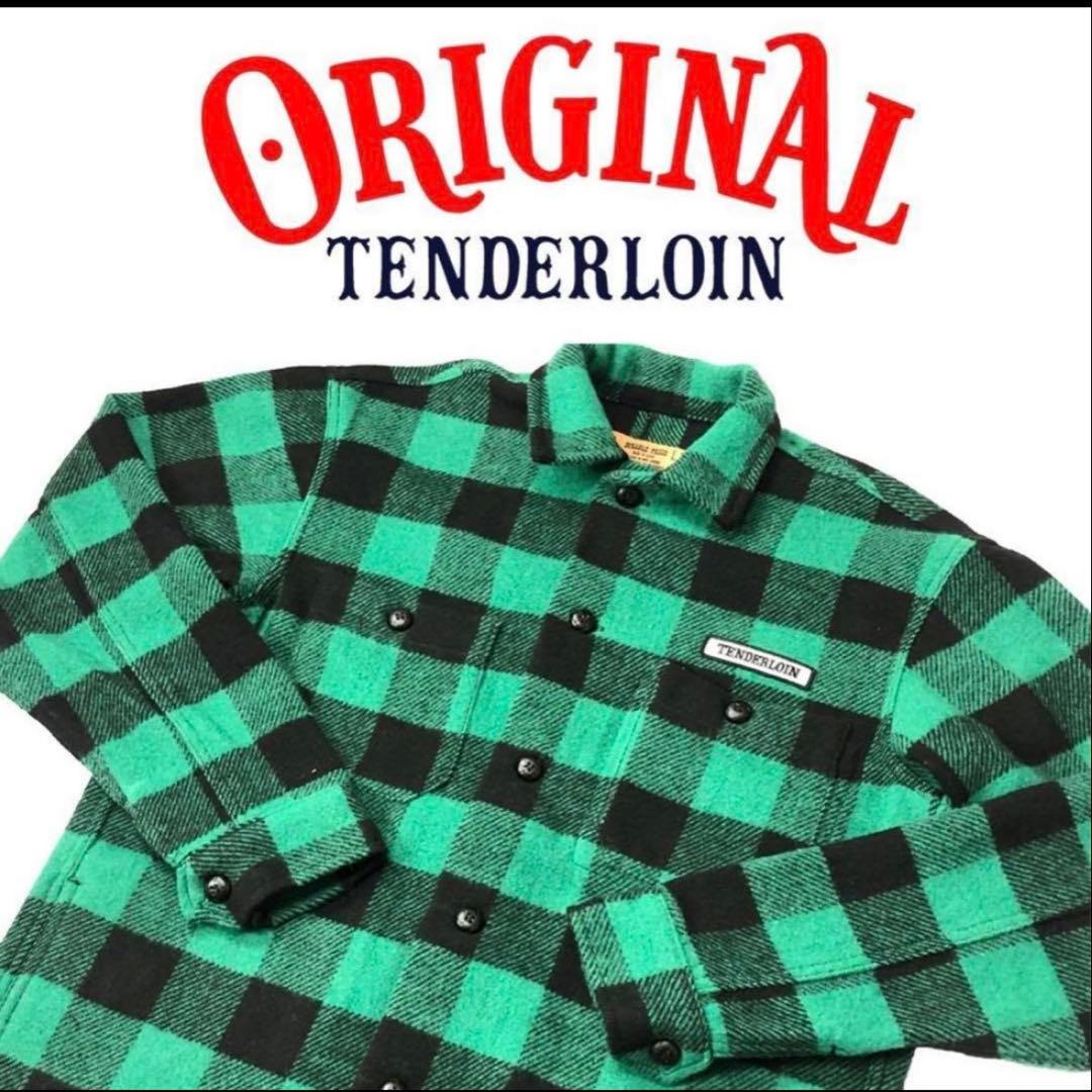 のに TENDERLOIN バッファロージャケット　グリーン　チェック