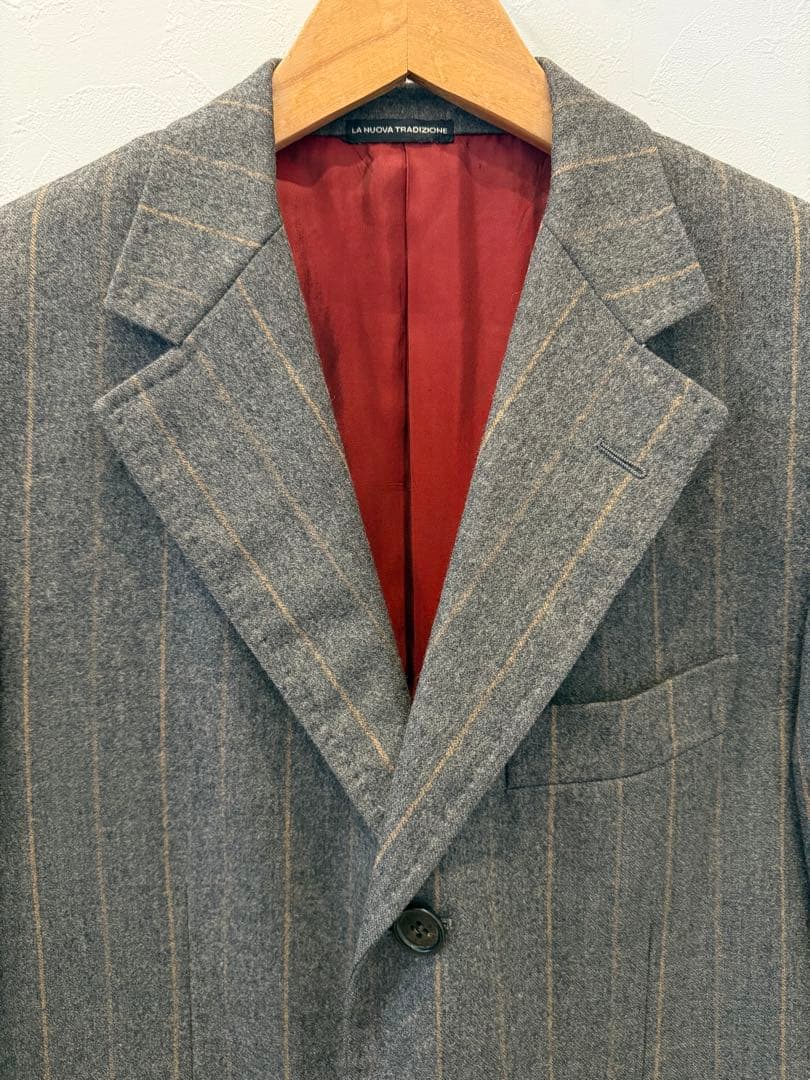 ETRO Milano テーラードジャケット イタリア製 ウール ストライプ
