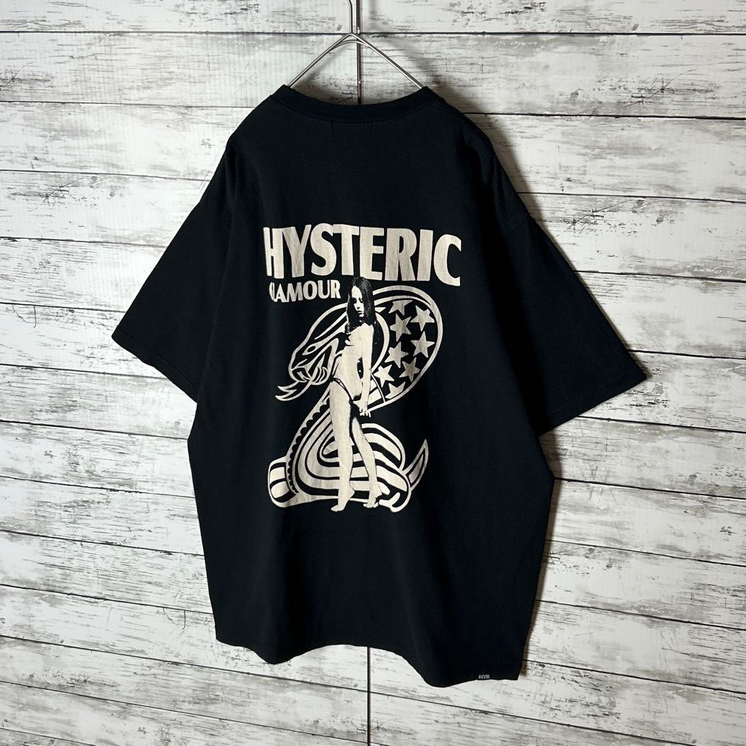 3950M【蛇柄・XL】ヒステリックグラマー☆ヒスガール ビッグロゴ Ｔシャツ