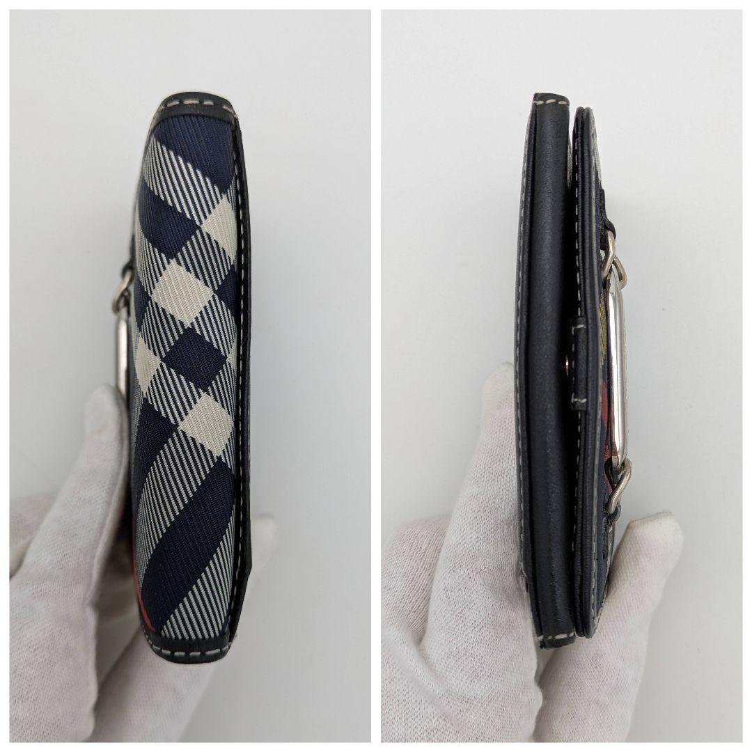 BURBERRY ブルーレーベル 名刺入れ カードケース ケース ブルー