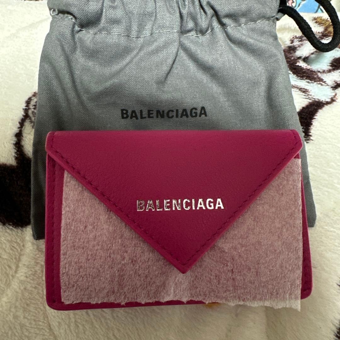 BALENCIAGA 三つ折り財布 ローズマゼンタ