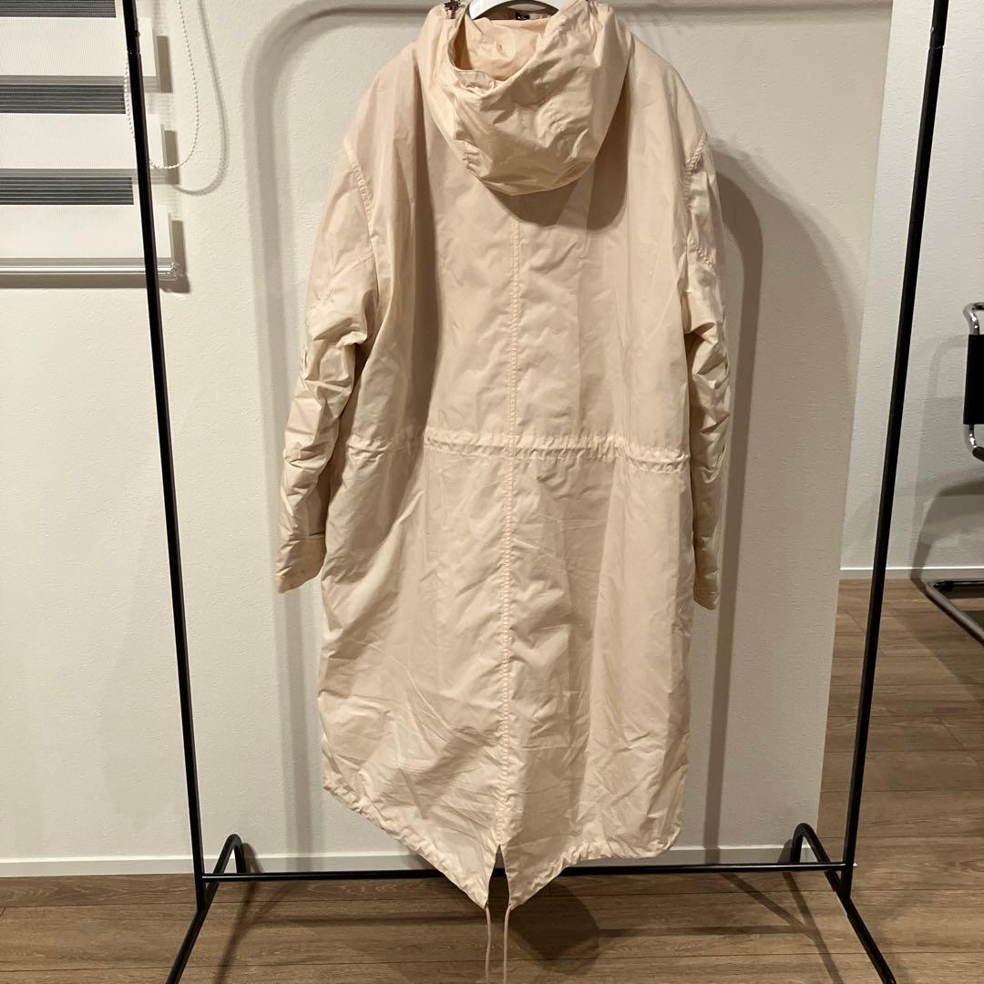 モンクレール　ピンクベージュ モッズコート ダブルジッパー