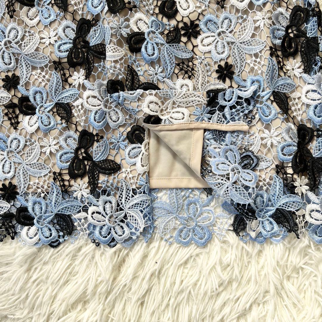 美品　ダーマコレクション　クリスセリーン　総レースワンピース　お呼ばれ　刺繍
