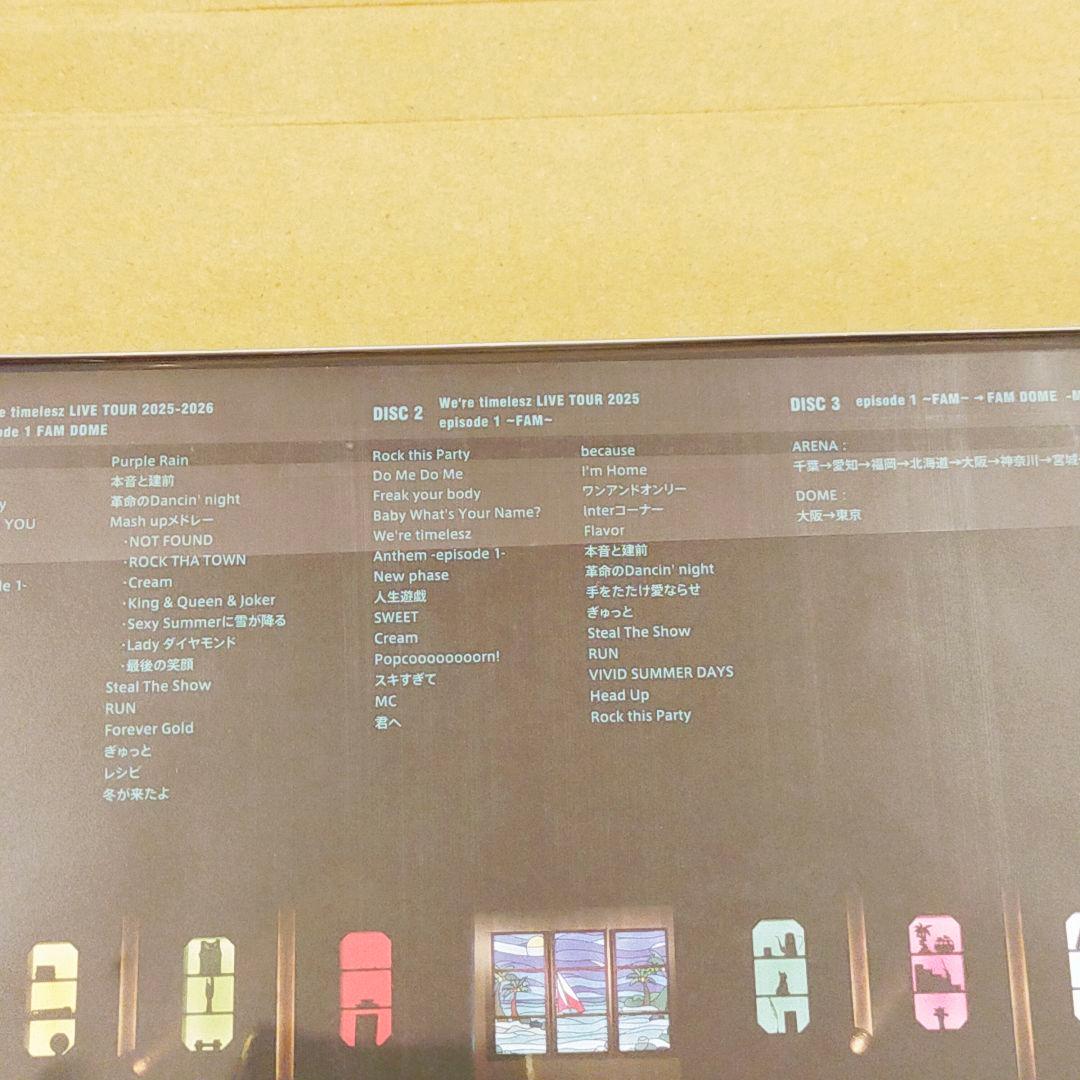 タイムレス　We're timelesz LIVE TOUR DVD 初回限定盤
