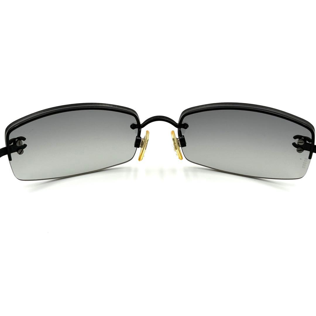 CHANEL サングラス 4093-B リムレス ココマーク ラインストーン