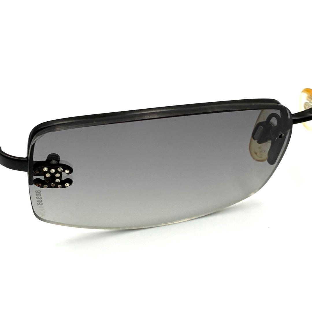 CHANEL サングラス 4093-B リムレス ココマーク ラインストーン