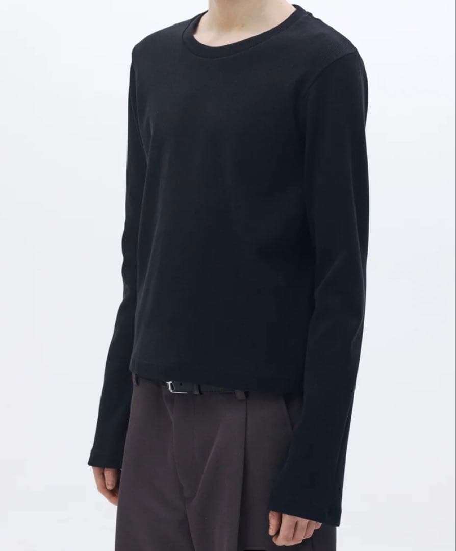 STRONG RIB T LONG BLACK sサイズ　ours モード　短丈