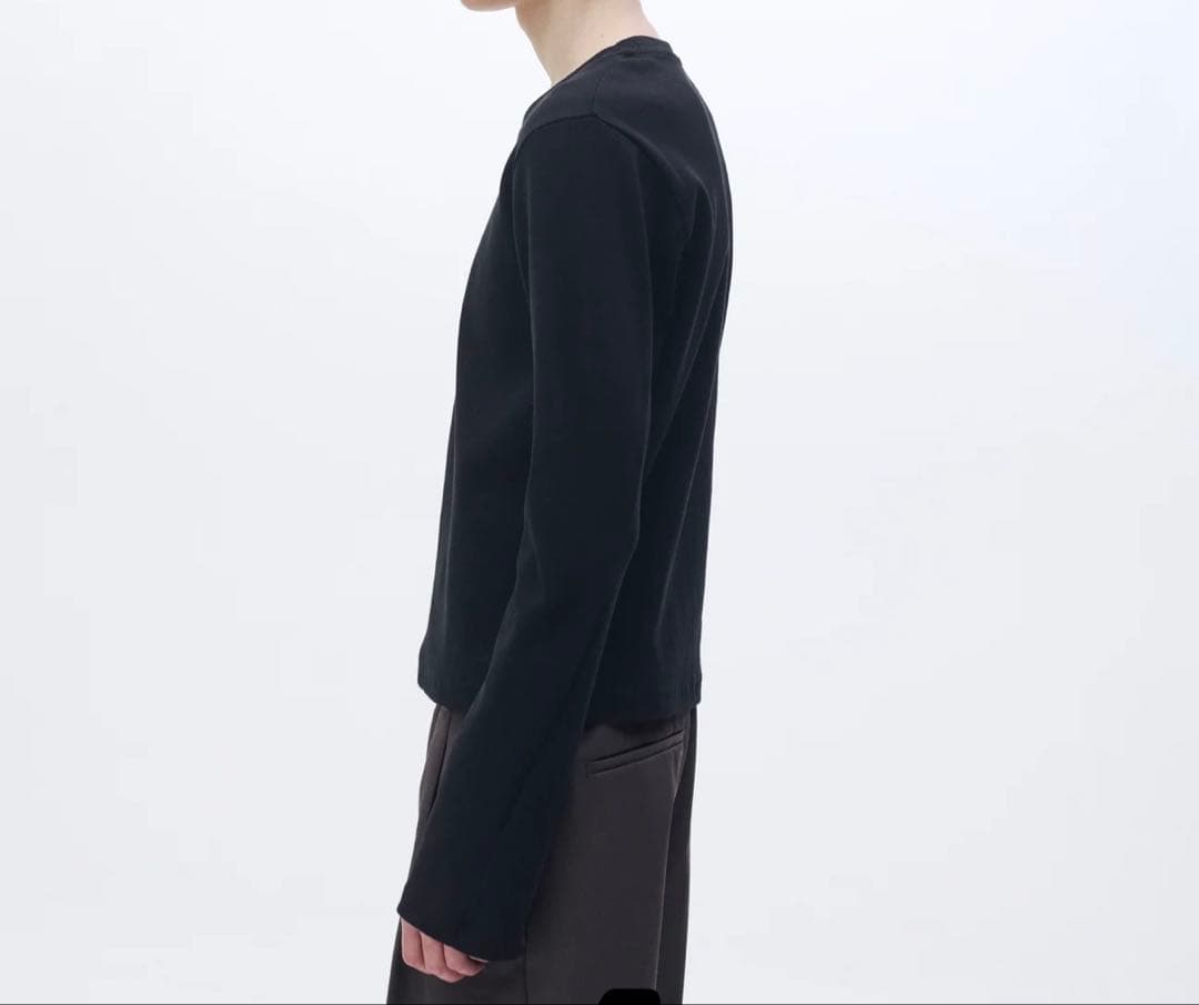 STRONG RIB T LONG BLACK sサイズ　ours モード　短丈