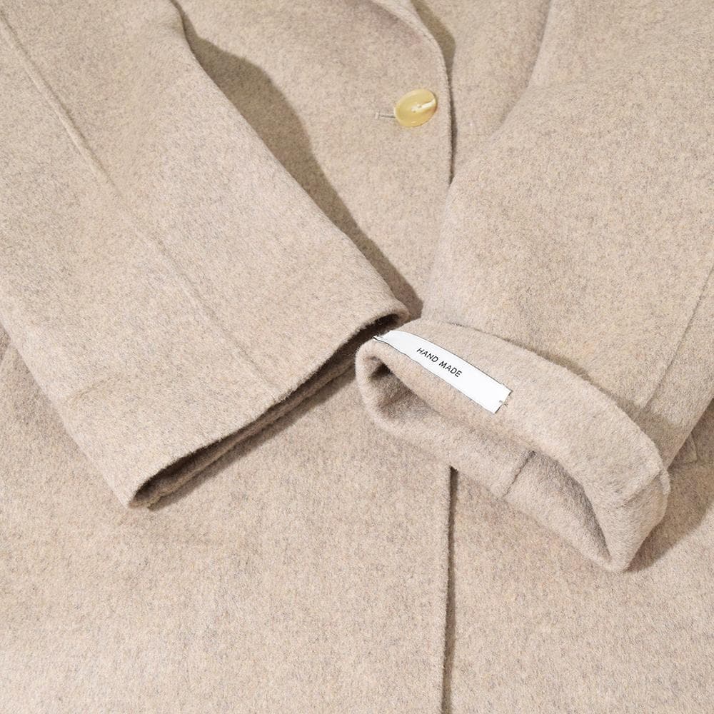 MAMU HAND MADE ウールリバーコート ベルテッド マニュエラ型