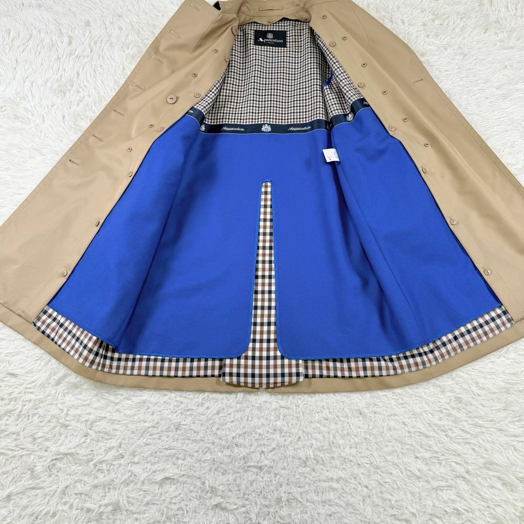 近年 極美品 アクアスキュータム トレンチコート ライナー ベージュ ベルト L