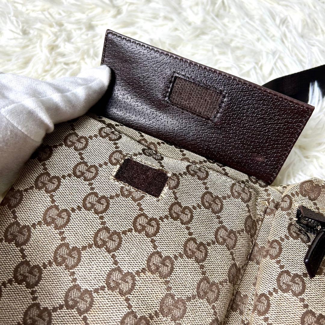 【美品】GUCCI グッチ GG キャンバス ボディバッグ ウエストポーチ