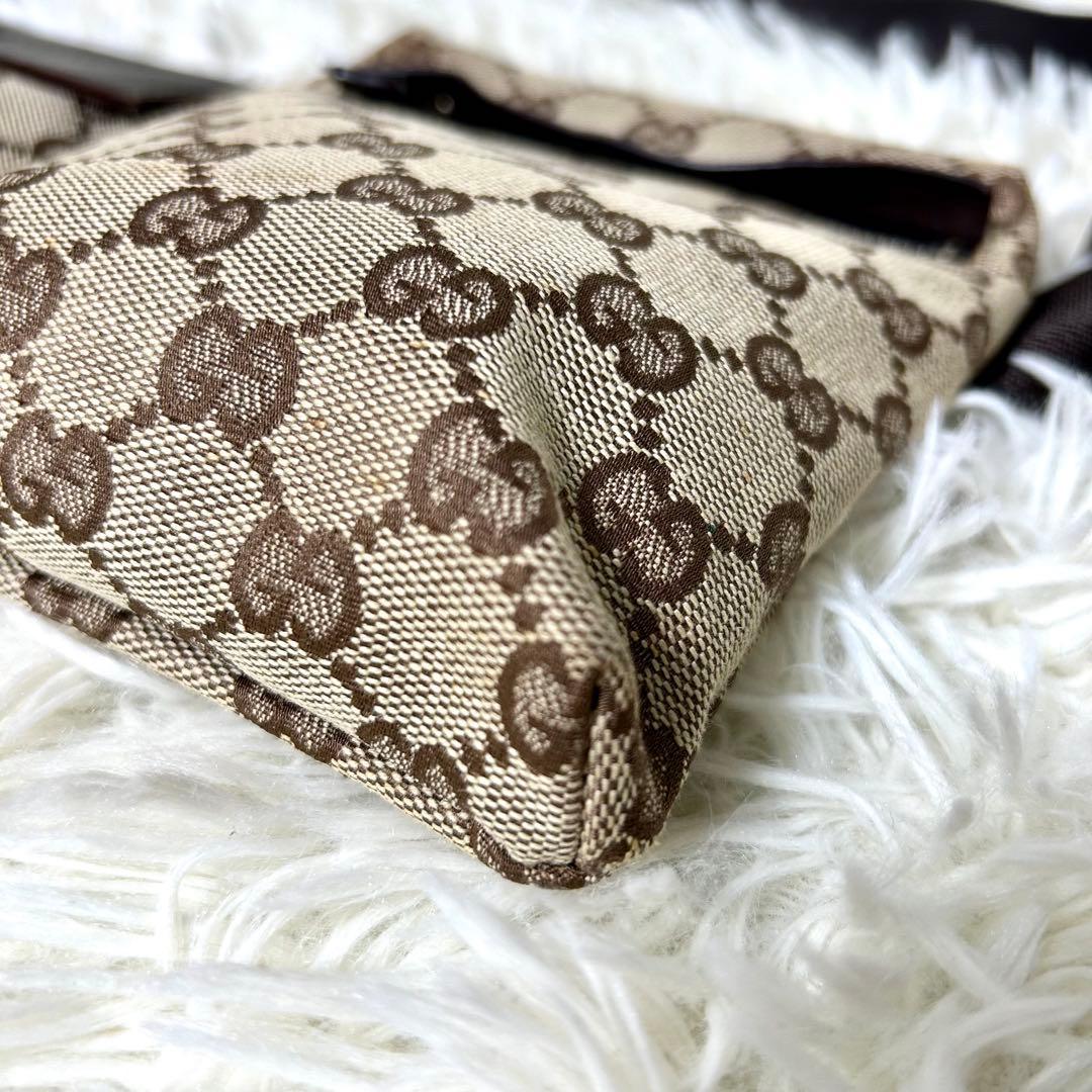 【美品】GUCCI グッチ GG キャンバス ボディバッグ ウエストポーチ