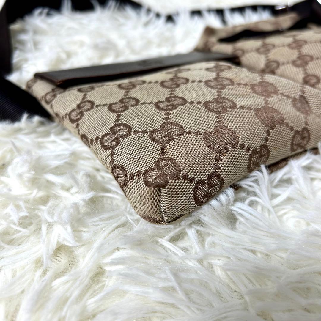 【美品】GUCCI グッチ GG キャンバス ボディバッグ ウエストポーチ