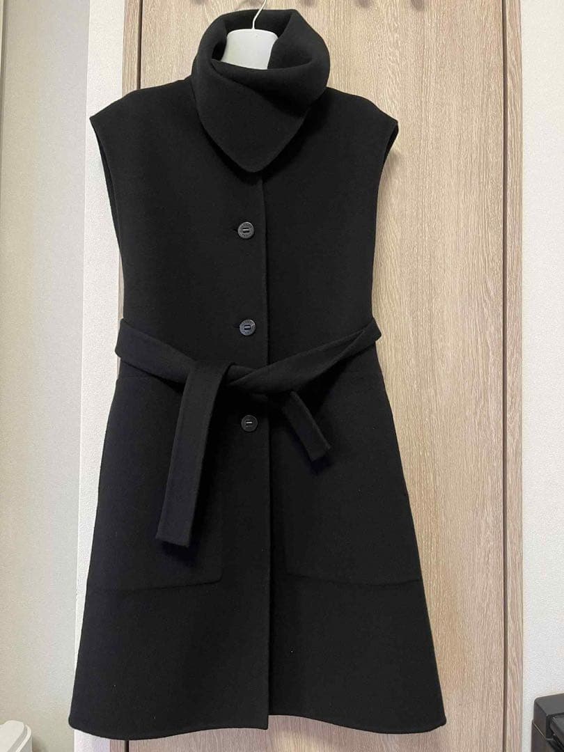 【極美品】HERMÈSエルメス カシミヤ100％　ロングベスト ジレ 80万円