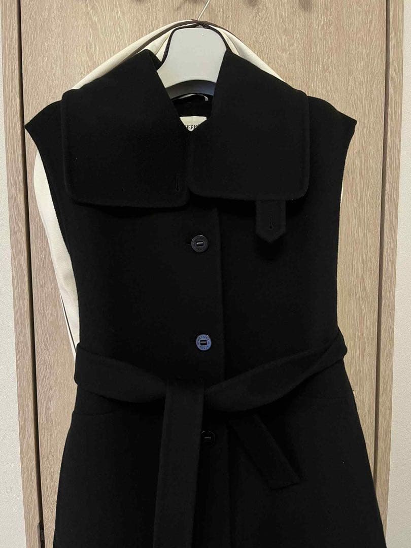 【極美品】HERMÈSエルメス カシミヤ100％　ロングベスト ジレ 80万円
