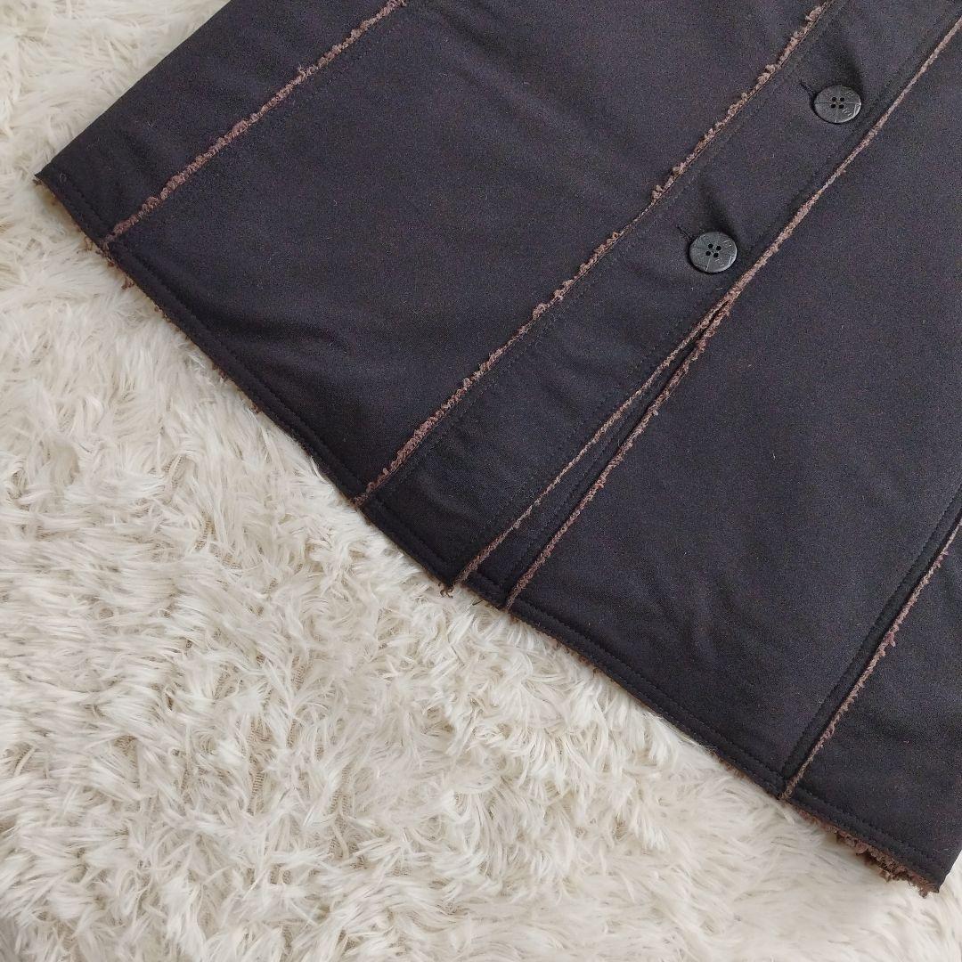18245✨フェンディ ボア ロングコート ブラック 黒 42 L レディース