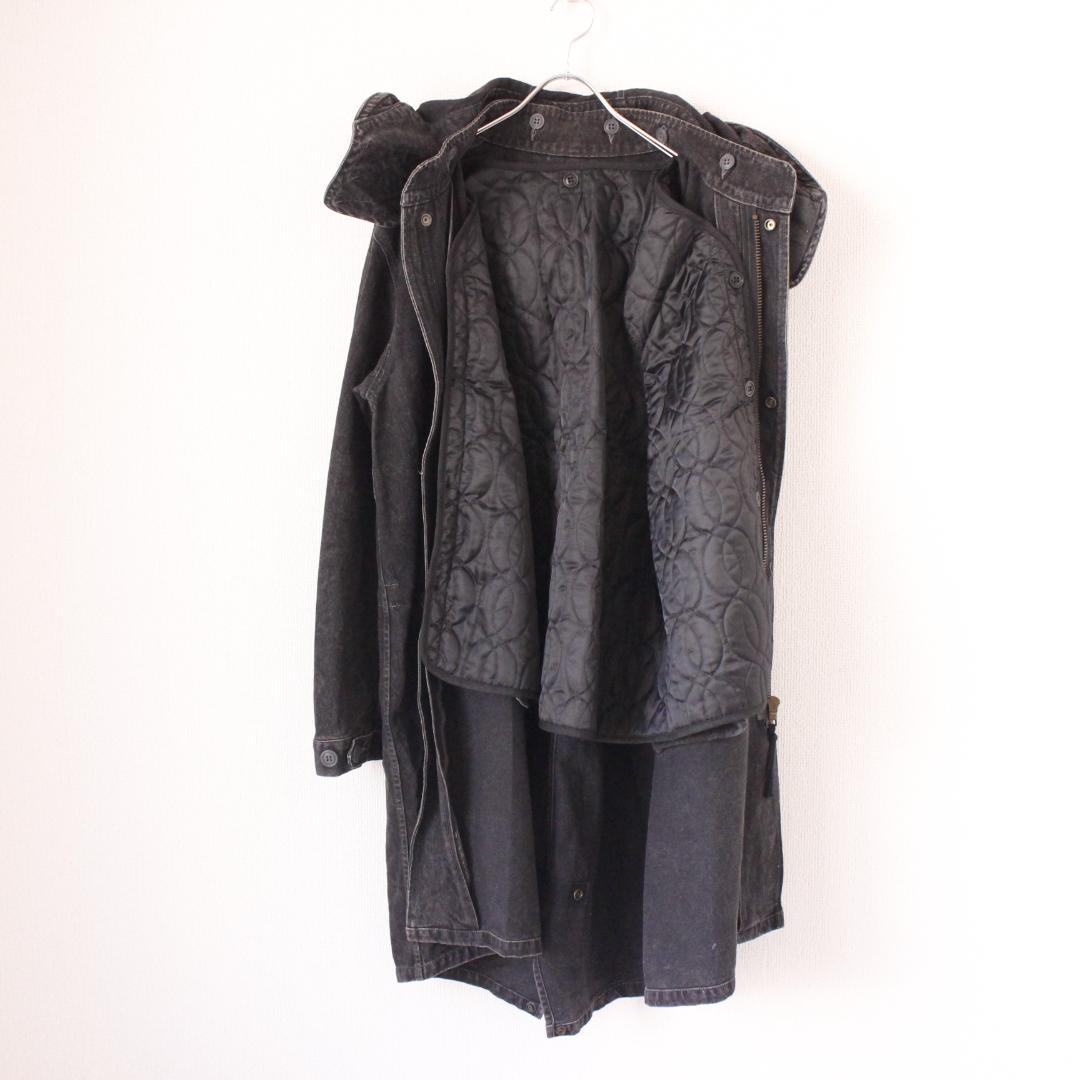 The DUFFER of ST.E デニムモッズコート XL 黒