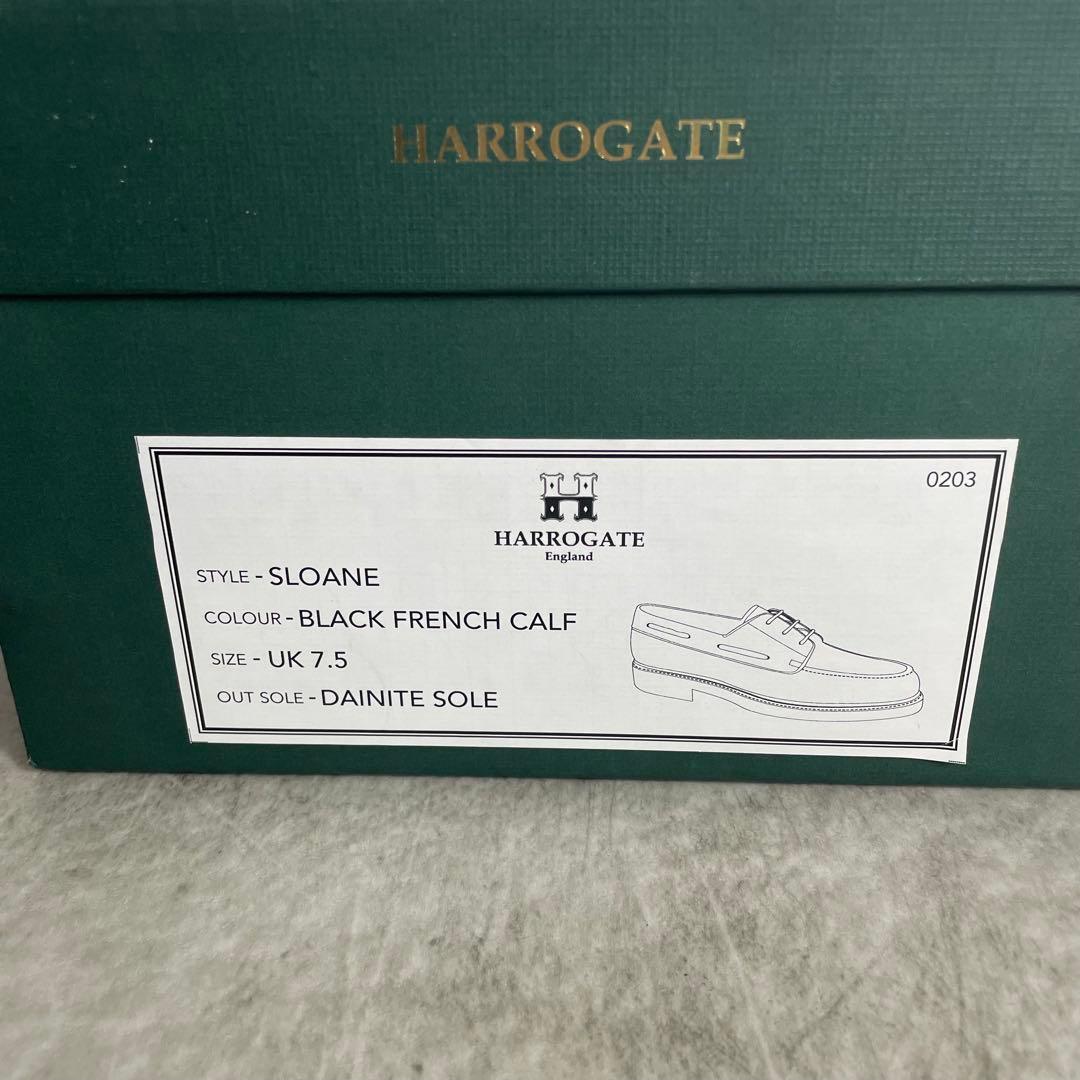 HARROGATE SLOANE デッキシューズ UK7.5 ブラック