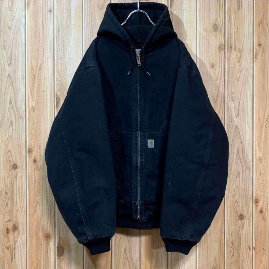 週末値下げ 『USA製』carhartt アクティブジャケット 企業ワッペン