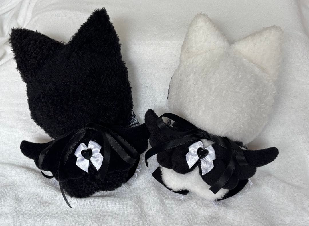 ちびぐるみ ぬい服 11cm ねこ耳 ２着セット ブラック