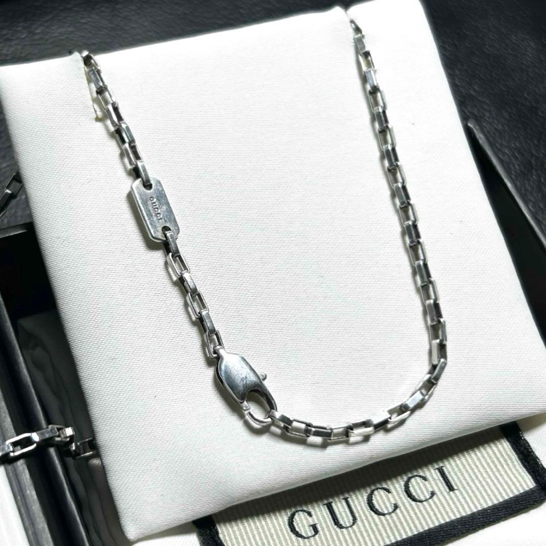GUCCI グッチ　チェーン　ネックレス　50cm シルバー　美品