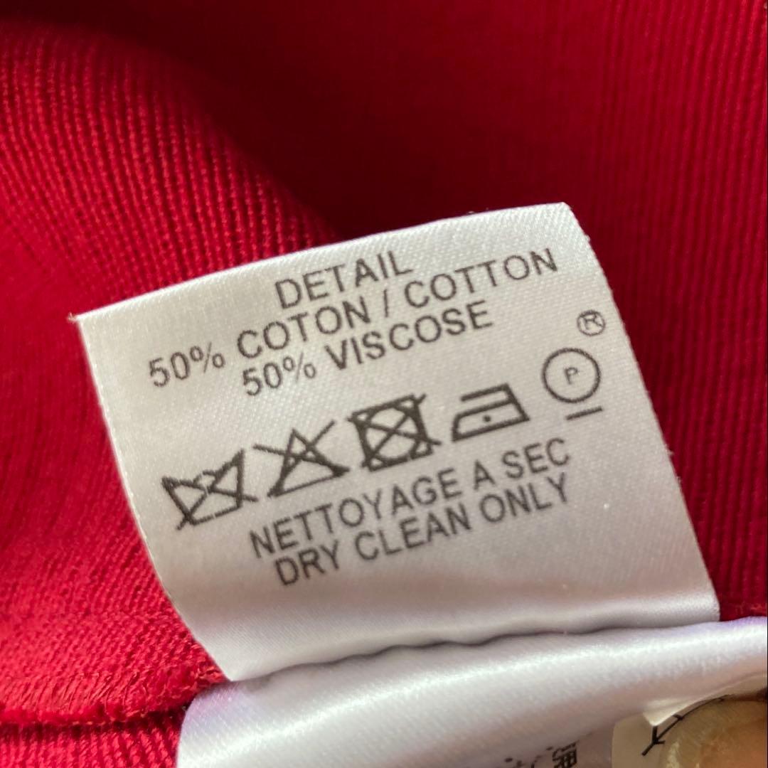 PAULE KA 美品 ワンピース ツイード素材 膝丈 レッド オールシーズン