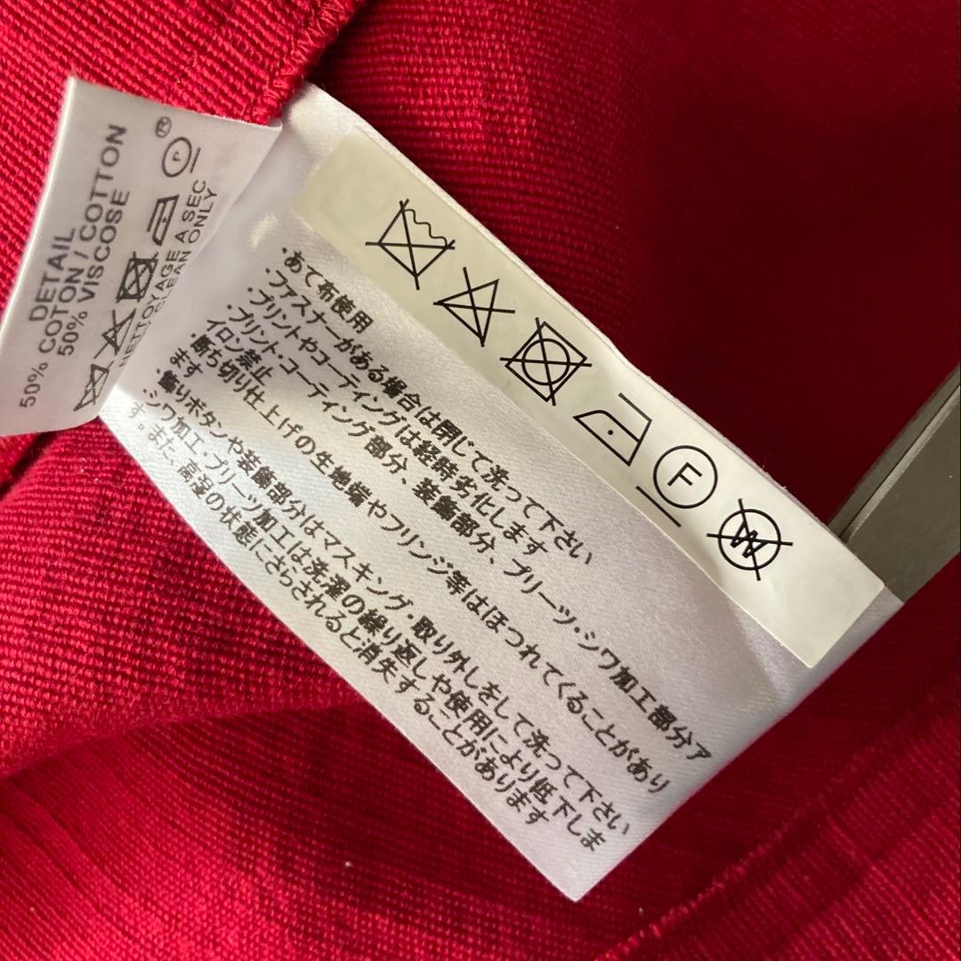 PAULE KA 美品 ワンピース ツイード素材 膝丈 レッド オールシーズン