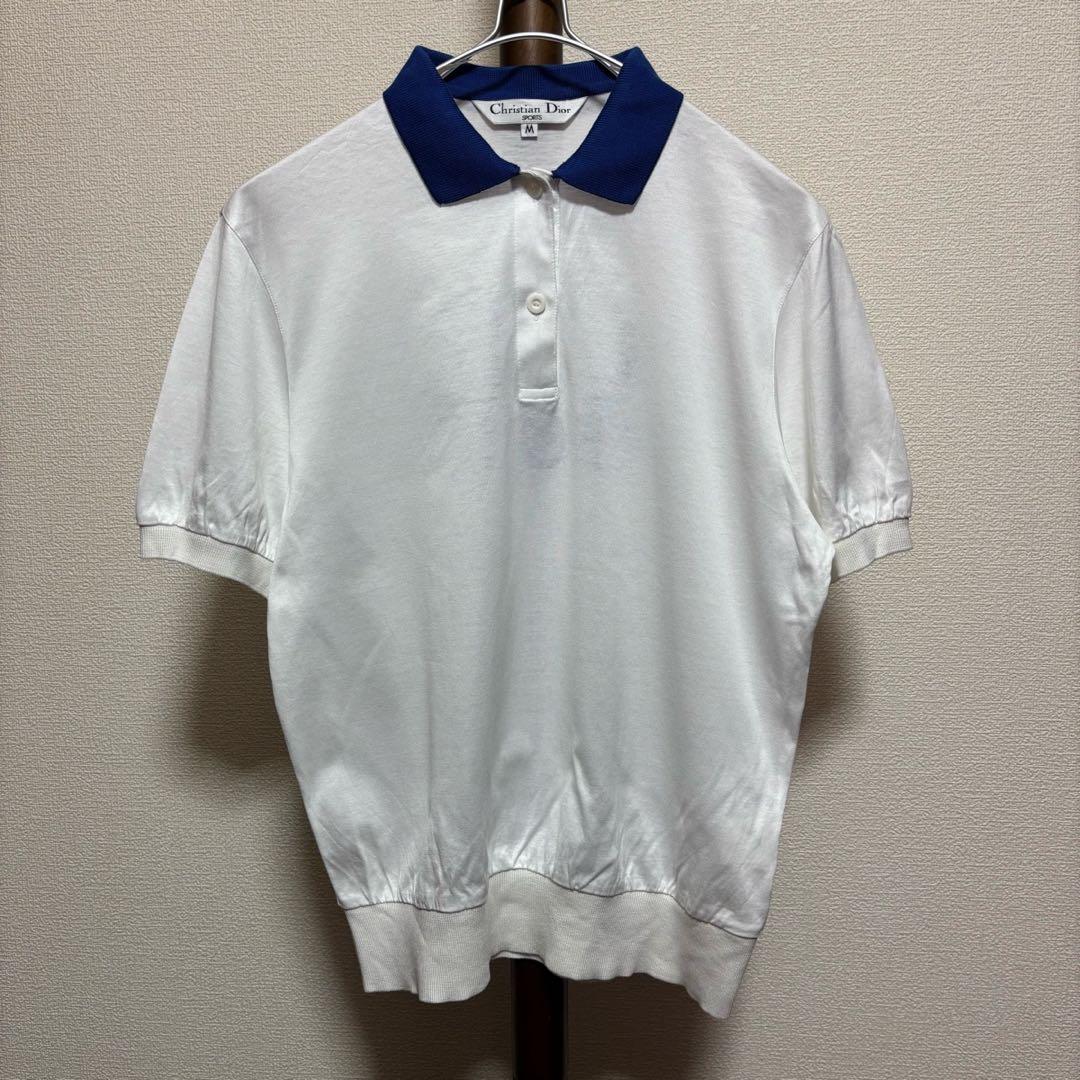 クリスチャンディオール スポーツ ポロシャツ 白 半袖 vintage 90s