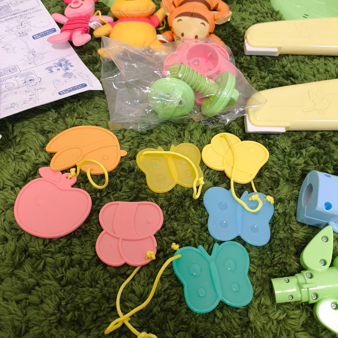 【美品】くまのプーさんえらべる回転6wayジムにへんしんメリー