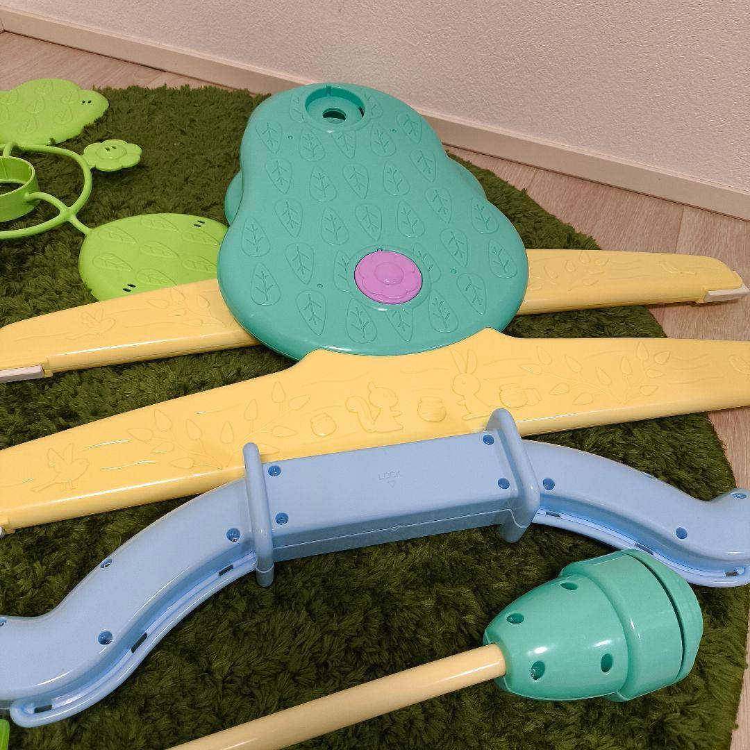 【美品】くまのプーさんえらべる回転6wayジムにへんしんメリー